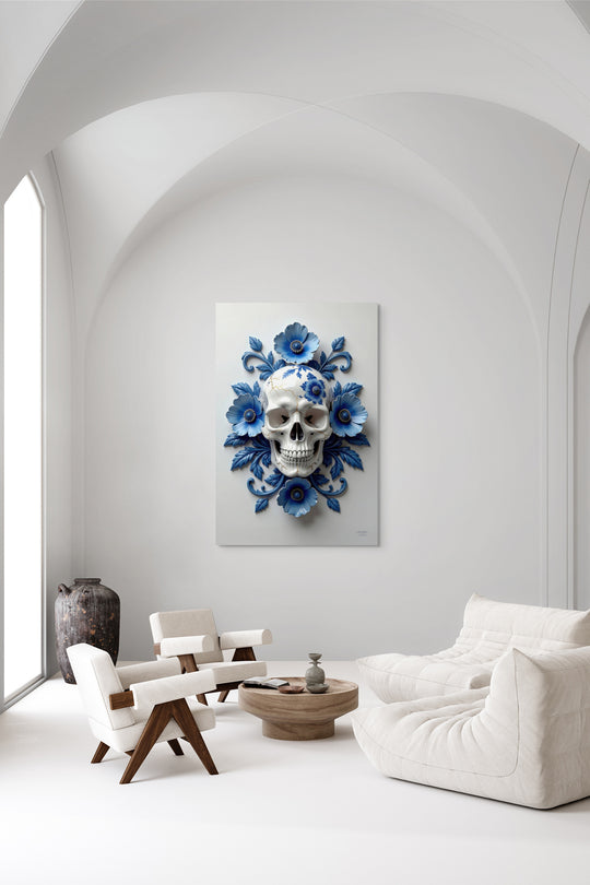 High-end Skullbloom ornament fotografie in interieursetting