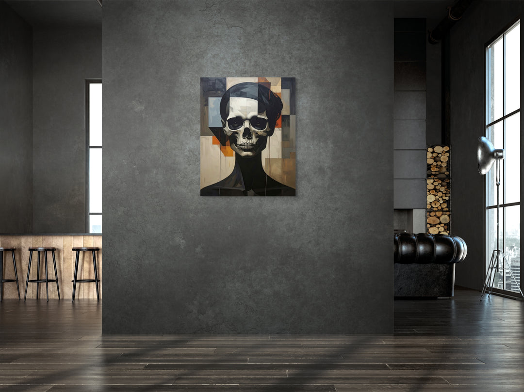 Statement art Veil aan de muur in luxe woonruimte