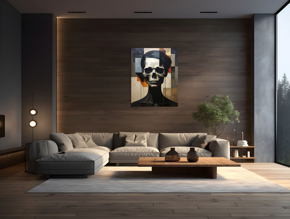 kunstwerk op Silver Plated Mirror in modern interieur