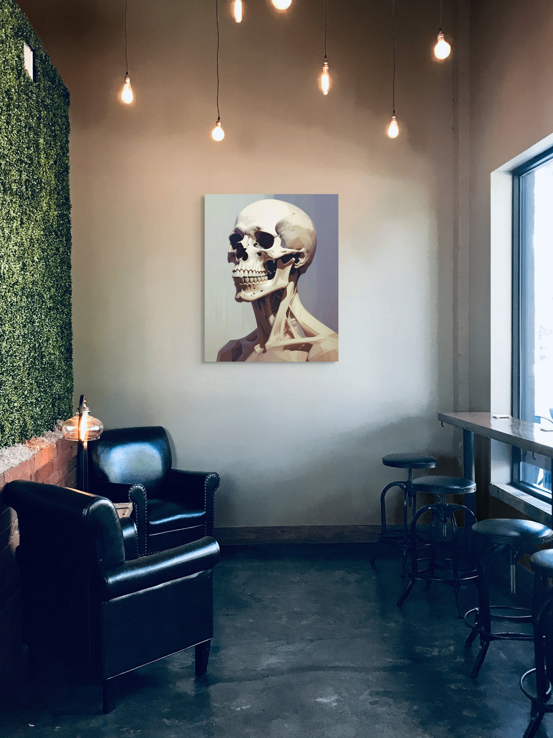 Veil kunstwerk als eyecatcher in trendy bar in kosmopolitisch Berlijn