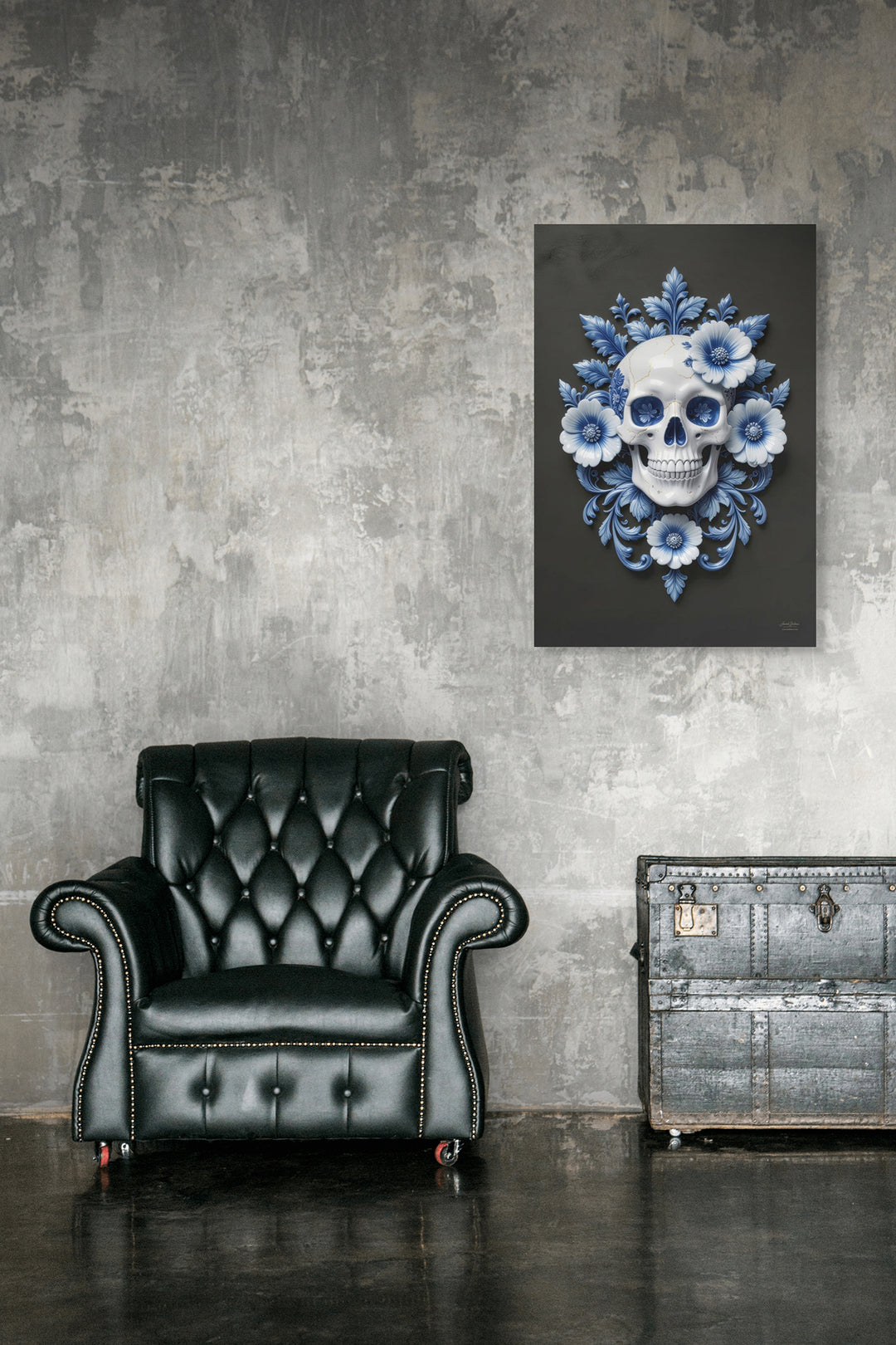 High-end Skullbloom ornament fotografie in luxe ruimte
