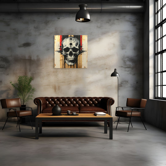 After the Bloom II schedelkunst als luxe eyecatcher aan de muur.