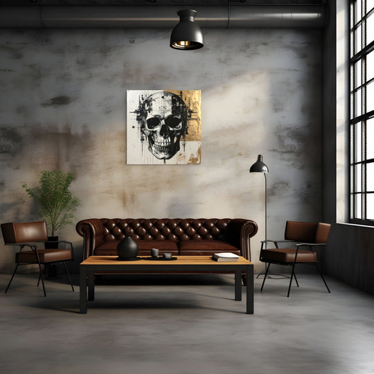 After the Bloom III moderne schedelkunst als eyecatcher aan de muur.