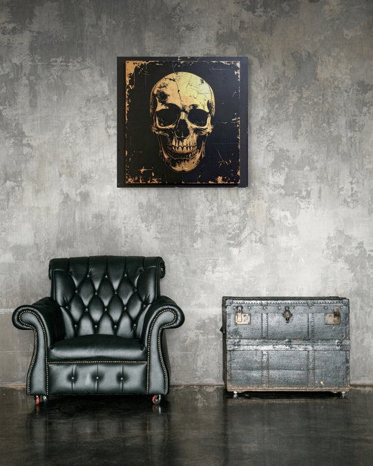 ICON II schedelkunst als eyecatcher in moderne woonruimte