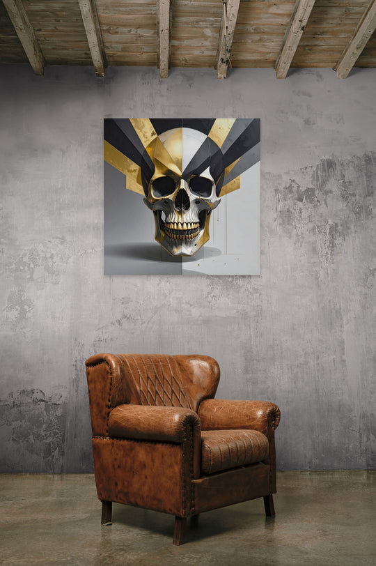 Hendrik Skullman ICON IV kunstwerk met sterke lichtreflectie